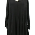 NWT Transparente Germany Black Lagenlook Asymmetrical Hem Tunic Top O/S XL 1X 2X Photo 0