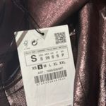 ZARA NWT  Voluminous Flower Strapless Mini Metallic Dress Crossover Strap Photo 8