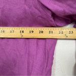 JM Collection  Purple Linen Shirt Womens 14 Button Down 3/4 Sleeve Beachy Casual Photo 3