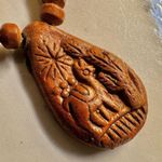 Peruvian wood beaded pendant necklace Brown Photo 4