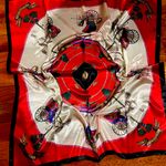 Vintage Royal EQUESTRIAN Horses and Carriages oversized square Silky Scarf 35/35 Multiple Photo 10