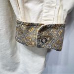 Tommy Hilfiger Vintage Y2K  Cream Corduroy Snap Front Shirt Paisley Lined Cuffs Photo 3