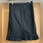 Leifsdottir by Anthropologie Ruffle Denim Skirt Size 2 Black Photo 2