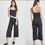 Cupcakes and Cashmere Womens Navy Green Striped Jumpsuit Size 2 NWT Photo 1
