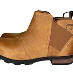 Sorel  Emelie Chelsea Boots Waterproof Camel Brown Leather Women’s Size 10 Photo 1