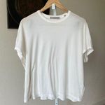 Vince  oversized white ribbed back super soft pima cotton tee Photo 0