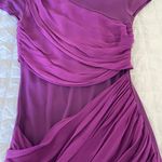 Alice + Olivia Purple Silk Drapey Dress Photo 3