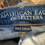 American Eagle Midi Cutoff Shorts Blue Size 8 Photo 3