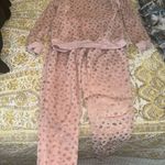 Pink Heart Patterned Pajama Set Photo 0