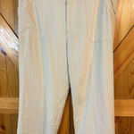 Christopher & Banks  Linen Blend Cropped Pants Natural Womens Sz 14 nwt (0783) Photo 0