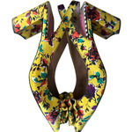 Betsey Johnson  Nettie Marigold Yellow Floral Point Toe Slingback Block Heel Photo 6