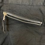 Black Pants Linen Cotton Buckle Waist Size 2 Low Rise Cropped Skater Casual Photo 10