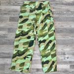 Free People Movement Stadium printed green camo pants drawstring size medium J39 Photo 8