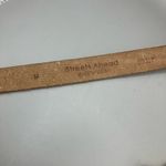 VTG Streets Ahead Belt M Rhinestone Tooled Leather Multicolor Western Artsy 90s Gold Photo 6