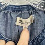 Madewell Denim Tie Sleeve Shirt Size Small Blue Buttondown Photo 8