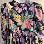 YAS Flower AOP Organic Cotton 3/4 Sleeves Sky Captain Short Dress US(0 Photo 9