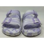 Women’s Lavender and White Tie Dye Double Buckle Slip on Sandals‎ Size 5/6 Purple Photo 1