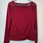 Fortune + Ivy  Haro Long Sleeve Lace Shoulder Blouse Size Medium Photo 0