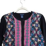 Doncaster Cardigan Womens XS Multicolor Paisley Print Button 3/4 Sleeve Sweater Photo 1