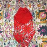 Ted Baker Red Kyoto Floral Butterfly Print One-piece Halter Open Back Swimsuit Photo 10