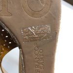 Franco Sarto  Womens Wedge Sandals Leather Laser Cut Slingback Yellow Size 8 Photo 7
