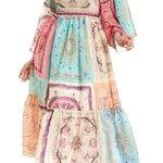 Beulah  Patchwork Kimono Sleeve Maxi Dress Sun Dress S Photo 0