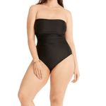 J.Crew  Ruched Bandeau‎ One-Piece In Black BC115 Size 24 Plus Photo 14