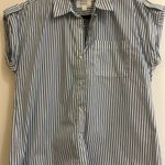 Olive & Oak Sleeveless Striped Button Up Photo 3