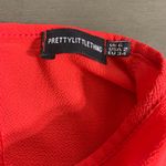 Pretty Little Thing PLT Red Long Sleeve Frill Hem Dress Photo 6