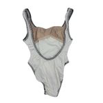 Vtg White One Piece Contrast Black Stitching Bathing Suit Swimwear NEW size 8 Size M Photo 1