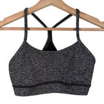 Lululemon Flow Y size 6 Grey Heathered Sports Bra Racerback Mesh Back Yoga Gym Photo 0