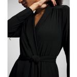 Soma Women's Cool Nights Short Robe Black Small/Medium Photo 3