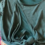 Urban Outfitters 🌻HP🌻NWOT  green Elle keyhole wrap crop top flare sleeves S Photo 13