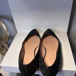 Bocage Metallic Striped Pointed Toe Flats Black & Blue Elegant Shoes Photo 6