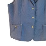 Talbots Womens Quilted Vest Size XL Teal Warm Cozy Chore Comfy Photo 4