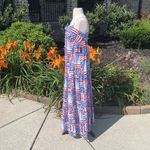 Crown & Ivy 4th of July Maxi Dress Spaghetti Strap Red White Blue Photo 2