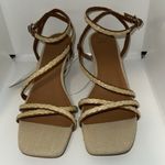 A New Day Irena Strappy Raffia Heels Cream & Tan Women’s 10 NWT Photo 4