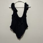 Eberjay Eberjey Loreta Ruffle Scoop Back So Solid Black One‎ Piece Bathing Suit Large Photo 5
