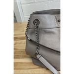 Michael Kors Gray Pebble Leather Jet Set Chain Strap Double Shoulder Bag -M Photo 2