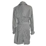 NWOT LRL Ralph Lauren Large Double Breasted Gingham Trench Coat Long Jacket Black Photo 3