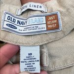 Old Navy  women’s 100% linen Khaki wide leg Chinos size 10. Photo 6