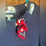Talbots  Silk Scarf Sweater Size Medium Nautical 3/4 sleeve New NET Photo 2