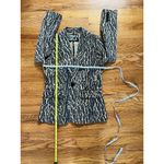 Pam & Gela  Ocelot Blazer Women's Size Petite‎ Jacket Button-Down Cotton Photo 11