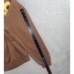 Vintage Grandma Teacher Sunflower Sweater Women XL Embroidered Embellished Daisy Brown Photo 5