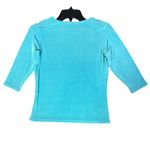 Double D Ranchwear Jersey Sheen Slinky Western Top Size S Blue Modest Stretch Photo 1