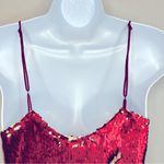 Free People  Seeing Double Red Sequin Dress Size S Photo 6