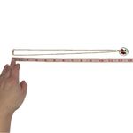 Vintage Germany Painted Rose Round Plastic Pendant Gold Chain Necklace Photo 8