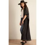 Mirth Malibu Duster Caftan Sz. S Black Photo 2