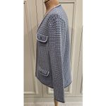 Talbots  Knit‎ Sweater Blazer Blue & White Old Money Preppy Grandmacore Photo 5