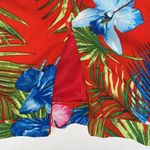 Romeo + Juliet Couture Tropical print pants open leg red hawaiian style pants m Photo 2